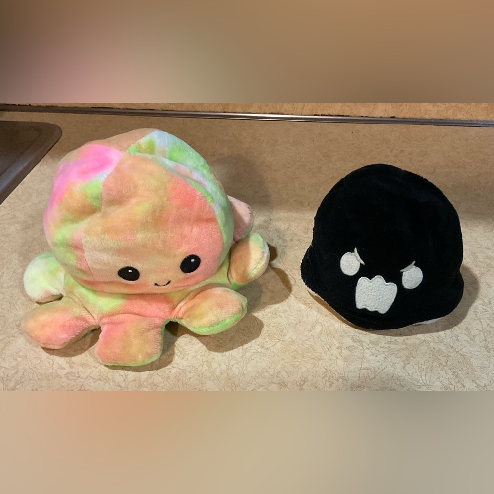 Tee Turtle: reversible glow in dark black and white ghost plus tie dye octopus .